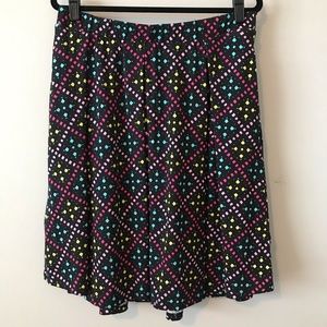 LuLaRoe Black & Candy-Colored Madison Skirt